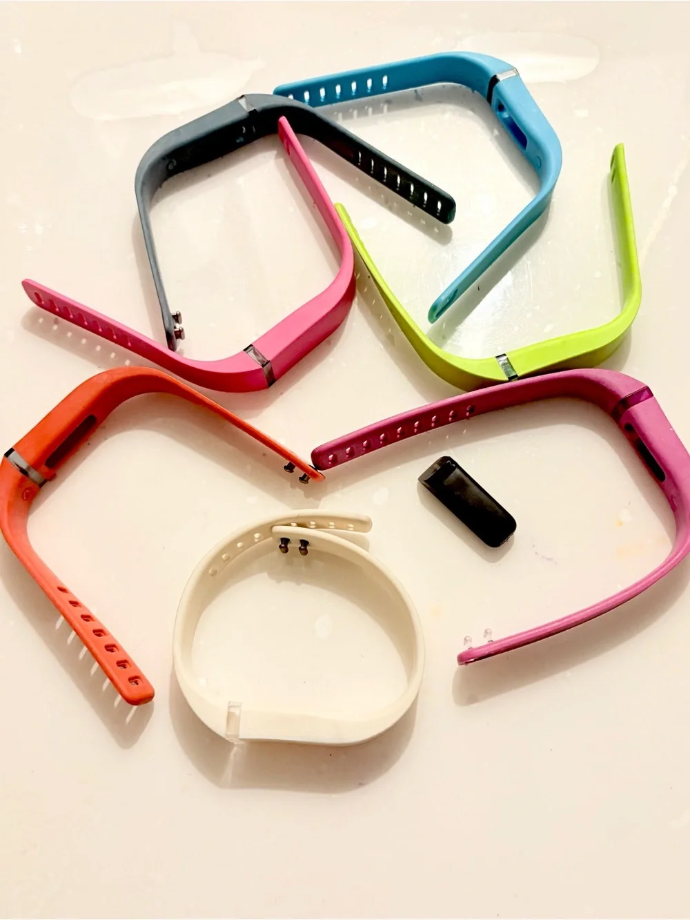 6 Replacement Silicone Bands for Fitness Tracker - Includes the Tracker
